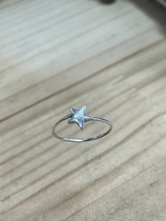 999 fine silver ring with a cute star. Handmade.